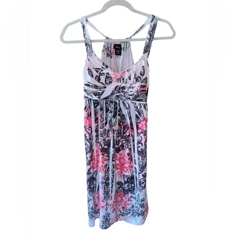 VANITY EUC FLORAL PATTERN HALTER LIKE DRESS SZ M